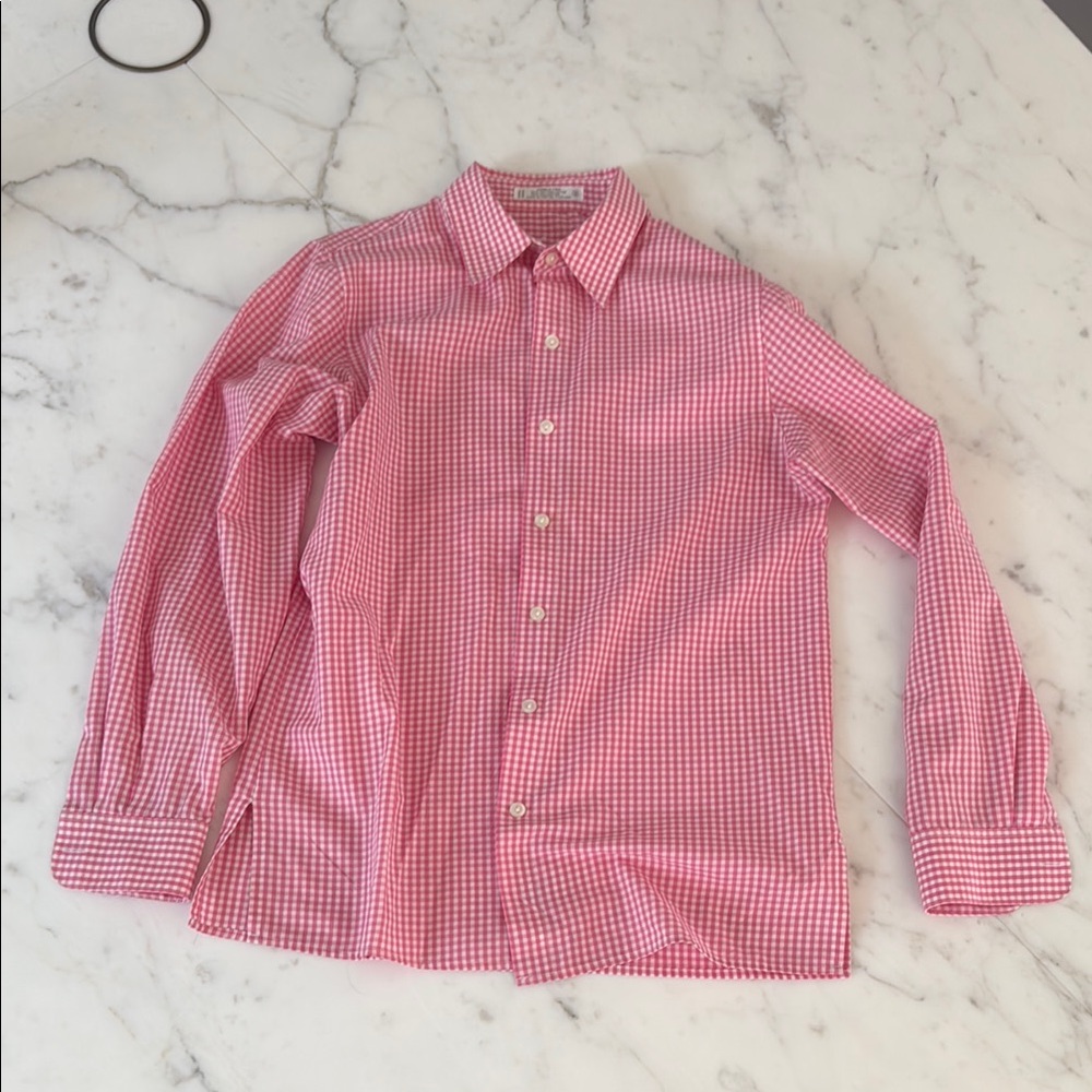 FoxCroft Women’s size 4 Pink Gingham Wrinkle Free women’s Shirt